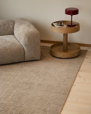 Kilands Jelling beige – håndvevd ullteppe