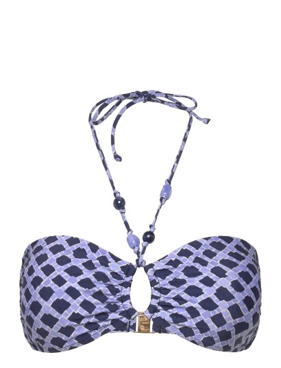 Seafolly Ring Front Bandeau Purple 34