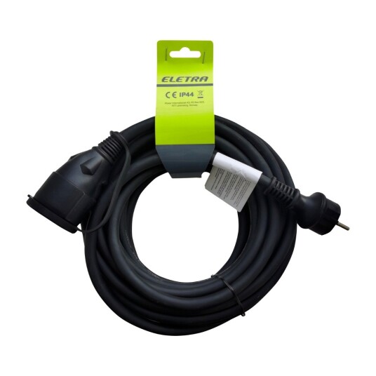 Eletra skjøteledning Ut 10 M 2,5 mm2 sort ELODEC10MIP44