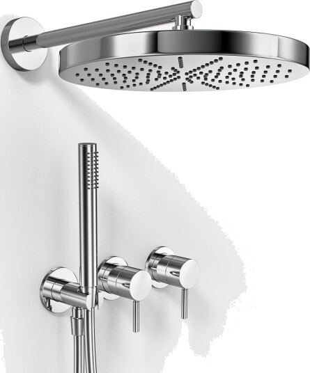 Semplice SBR801 S02 XL Rain Delux Ø28cm Krom Dusjsett