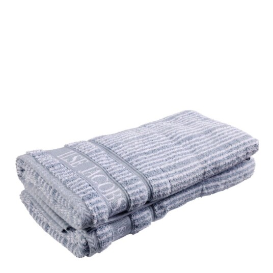 Home By Ilse Jacobsen Bath Collection håndkle 50x100 cm 2 stk powder blue stripes