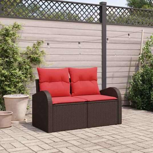 vidaXL Hagemøbelsofa Brun 124 x 62 x 85cm polyrotting