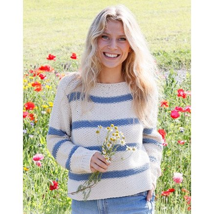Sea Bird Sweater by DROPS Design Genser Strikkeoppskrift str S XXXL