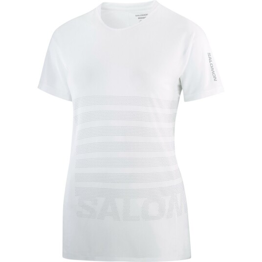 Salomon Women's Sense Aero Graphic Tee White L, White