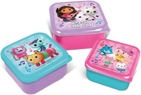 STOR 3 stk. Snack Boxes Set Gabby"s Dollhouse