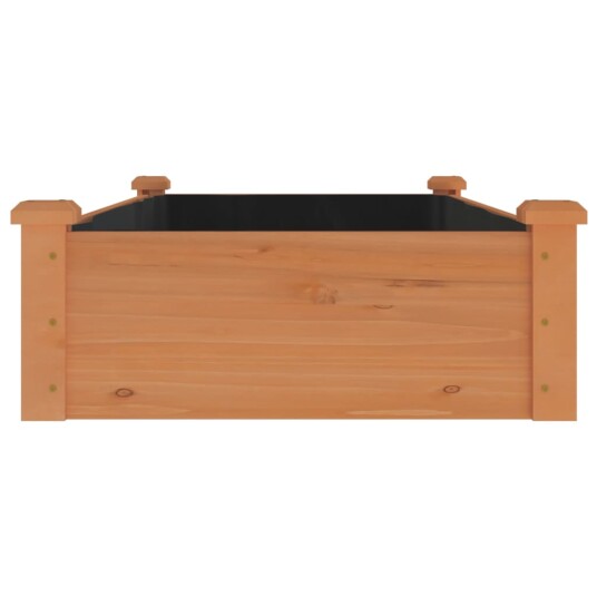 vidaXL Høybed med foring brun 120x60x25 cm heltre gran