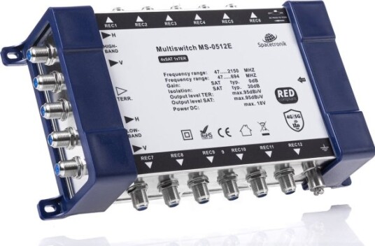 Šakotuvas Multiswitch 5/12 Spacetronik E-Series Ms-0512E