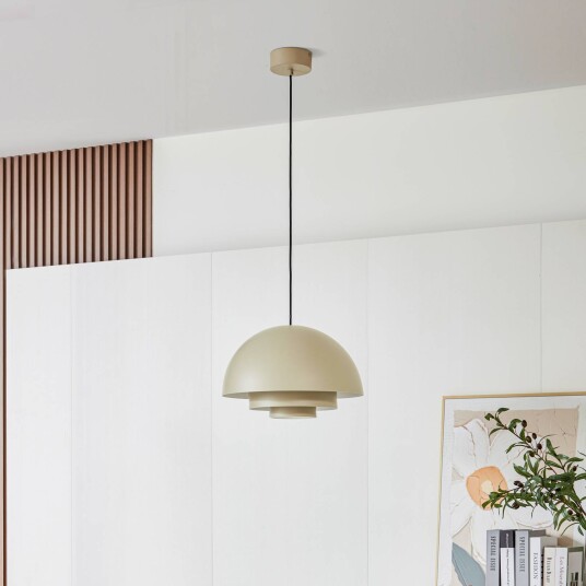 Lucande Nymara LED-pendellampe beige