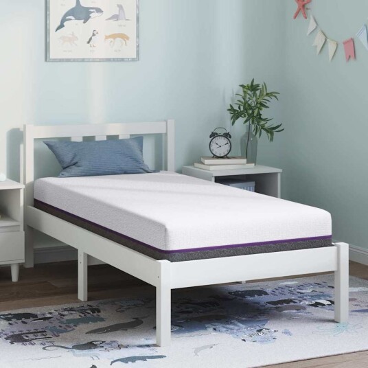vidaXL Madrass i minneskum Medium 80 x 160 cm Hvit og Grå vidaXL Madrass i minneskum Medium 80 x 160 cm Hvit og Grå