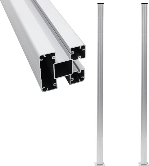 Gjerdestolper 2 stk aluminium 185 cm