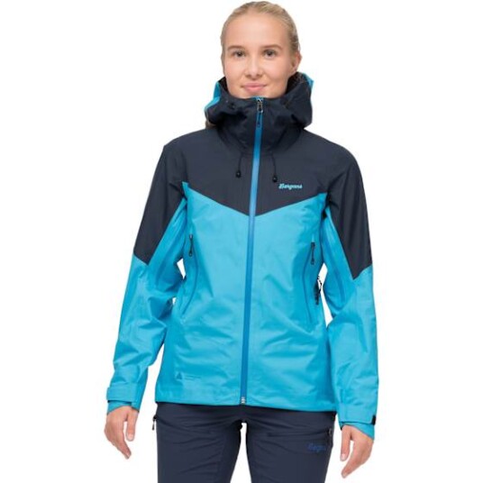 Bergans of Norway Rabot Light 3L Shell Jacket Dame Aqua Lagoon/Navy Blue XS