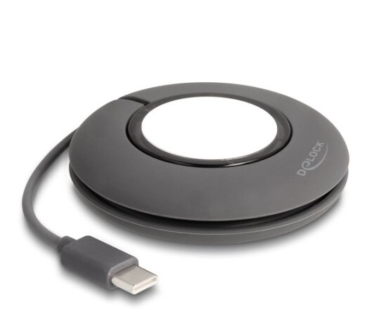 Delock Usb Type-C Roll-Up Ladekabel For Apple Watch 1 M Grå Magnetisk