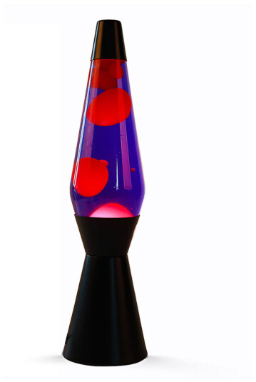 iTotal Lavalampe ??? 36 cm ??? Svart/Lilla/Rosa