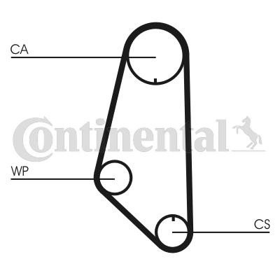 Vannpumpe + tannremmsett CONTITECH CT732WP1 Vannpumpe + tannremmsett CONTITECH CT732WP1