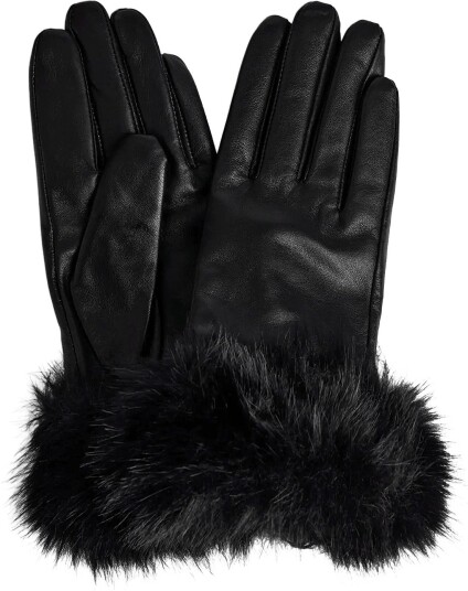 DEPECHE Gloves With Fur 099 BLACK (NERO) 7.5 DEPECHE Gloves With Fur 099 BLACK (NERO) 7.5