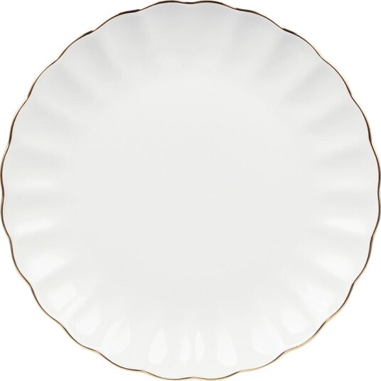 Nova Lilly Tallerken 26cm Hvit m/Gullkant