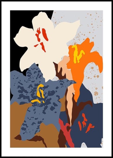 Abstract Lilies Close Up Plakat Plakat / 100x150cm