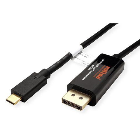 Roline Adapterkabel DisplayPort 1.2 Til USB-C Roline Adapterkabel DisplayPort 1.2 Til USB-C