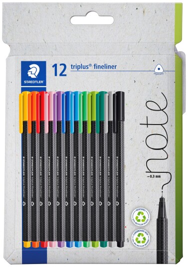 Staedtler Triplus Fineliner 0,3mm 12 pk Staedtler Triplus Fineliner 0,3mm 12 pk