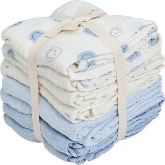 Pippi Celestial Blue Muslin Cloth 8-Pack Pippi Celestial Blue Muslin Cloth 8-Pack