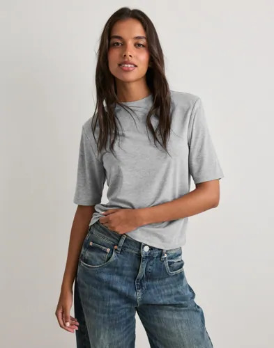 Nike Grå W Nk1 Df Tie Back Ss