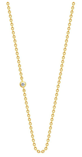 Julie Sandlau Anchor Chain Halskjede 22 kt. Gullbelagt sølv NL549-45 - Dame - 925 sterling silver