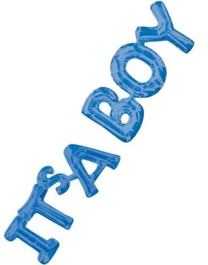 It"s a Boy Blå Ballong Banner 50x22cm