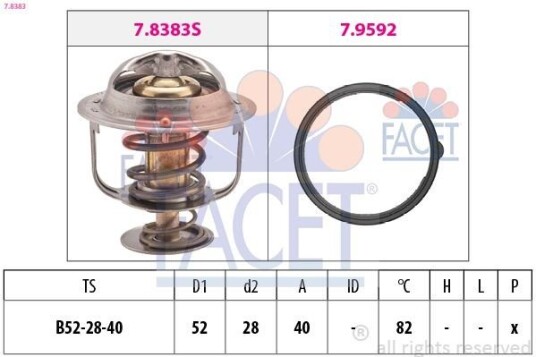 Termostat FACET 7.8383 Termostat FACET 7.8383