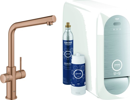 Grohe BLUE HOME Kjøkkenkran Roségull, Baderom