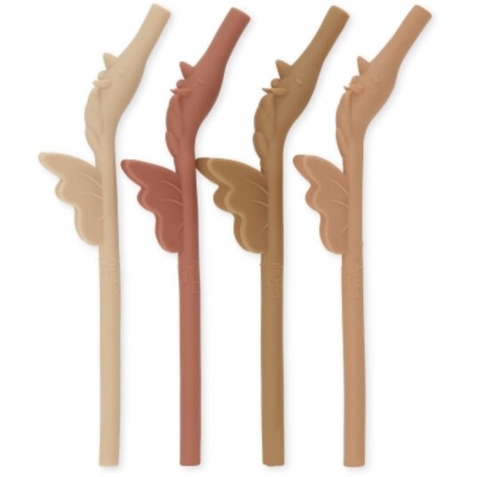 Konges Sløjd Sugerør Silikon Drage Rose Mix 4 pk Konges Sløjd Sugerør Silikon Drage Rose Mix 4 pk