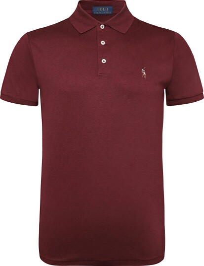 Polo Ralph Lauren Custom Slim Fit Soft Cotton Polo Shirt SPRING WINE HEATH S
