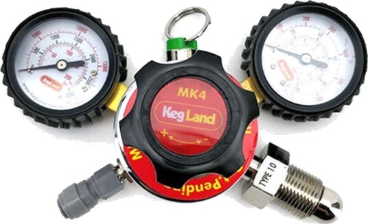 Kegland MK4 Regulator Type 10 O2 Ar He Regulator for oksygen helium og argon