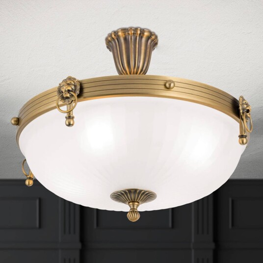 Orion Taklampe Rocca, dimbar, Bronse / messing, Stue / spisestue, Metall, Antikk