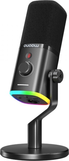 Maono PD100X RGB Dynamisk Mikrofon med USB/XLR tilkobling - Svart