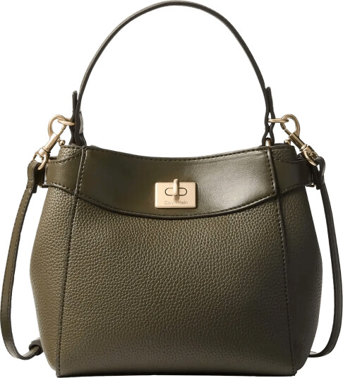 Calvin Klein Mix Media Crossbody Khaki green ONE SIZE