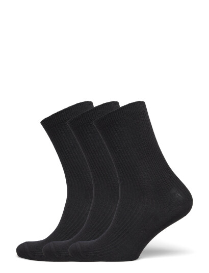 mp Denmark Fine Cotton Rib Socks 3-Pack - Black - 40/42 mp Denmark Fine Cotton Rib Socks 3-Pack - Black - 40/42