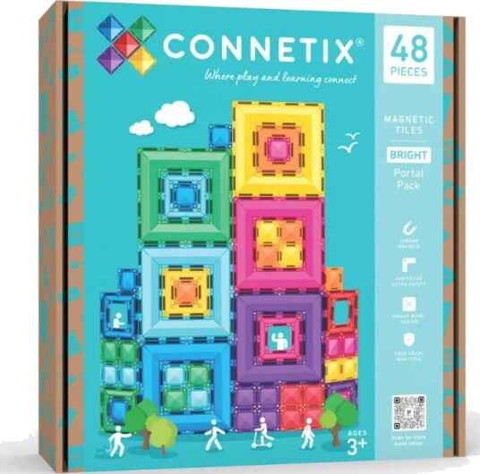 Connetix Bright Portal Magnetsett 48 Deler Magnets 293972