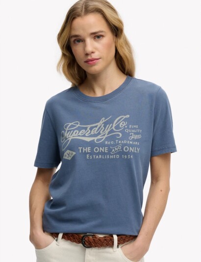Superdry Industry Worker Rlxd Tee Blue 14
