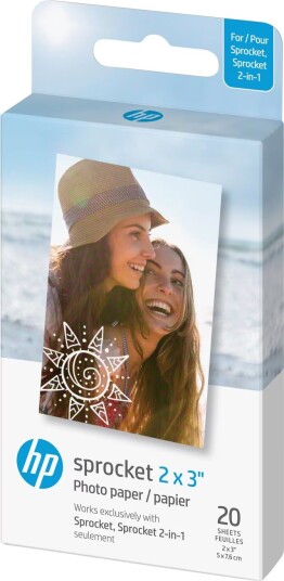 HP Paper Sprocket 2x3 polaroidfilm (20-pakning) HP Paper Sprocket 2x3 polaroidfilm (20-pakning)