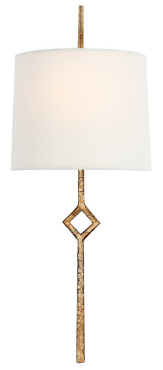 Cranston vägglampa Gilded Iron/linne S Cranston vägglampa Gilded Iron/linne S