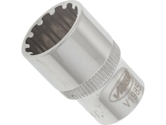 Vigor V1985, Stikkontakt, 1/4", Metrisk, 1 Hoder, 12 Mm, 2,5 Cm