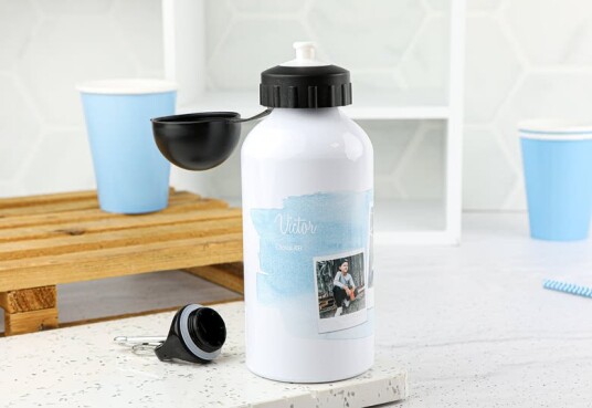 smartphoto Drikkeflaske stål sportflaske hvit 50 cl
