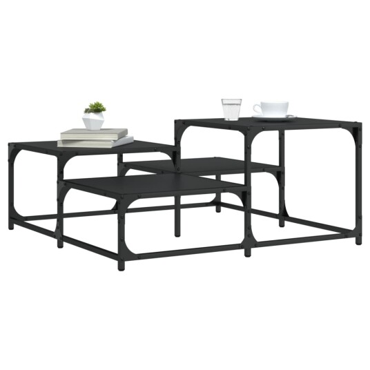 Salongbord svart 87,5x87,5x40 cm konstruert tre 8721012195240