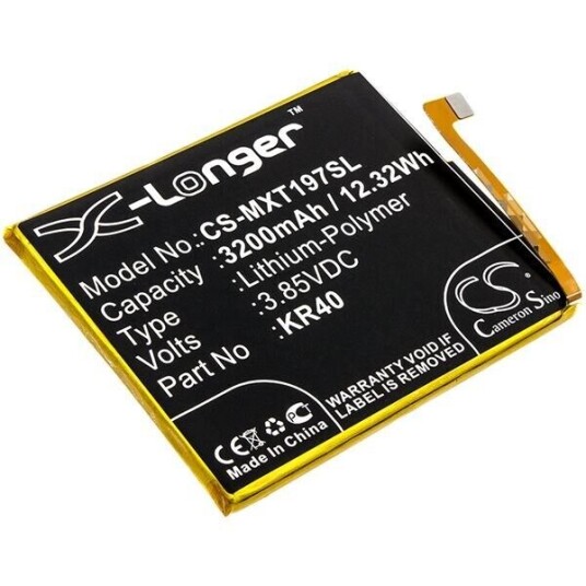 Motorola XT1970 batteri (3200 mAh 3.85 V, Sort)