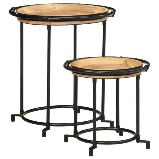 Sidebordsett 2 deler heltre mango