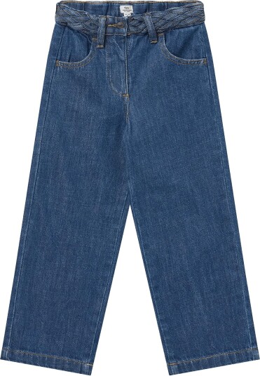 Copenhagen Colors Denim Jeans W. Braid Waist   Wide Fit   Blue   98