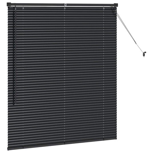 Vindu Persienne med gardiner Svart Aluminium Vindu Persienne med gardiner Svart Aluminium
