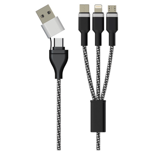 Alt i En Ladekabel 6 i En Kabel til alle ladbare enheter