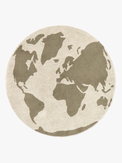 Lorena Canals Rugcycled Vaskbart Gulvteppe World Map Lorena Canals Rugcycled Vaskbart Gulvteppe World Map