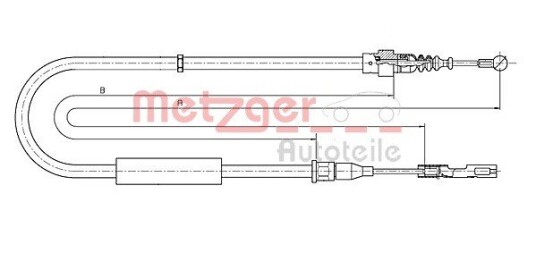 Metzger Tautrekk parkeringsbrems METZGER 10.7512